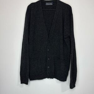 WoolOvers Pure Wool Gray V Neck Cardigan L